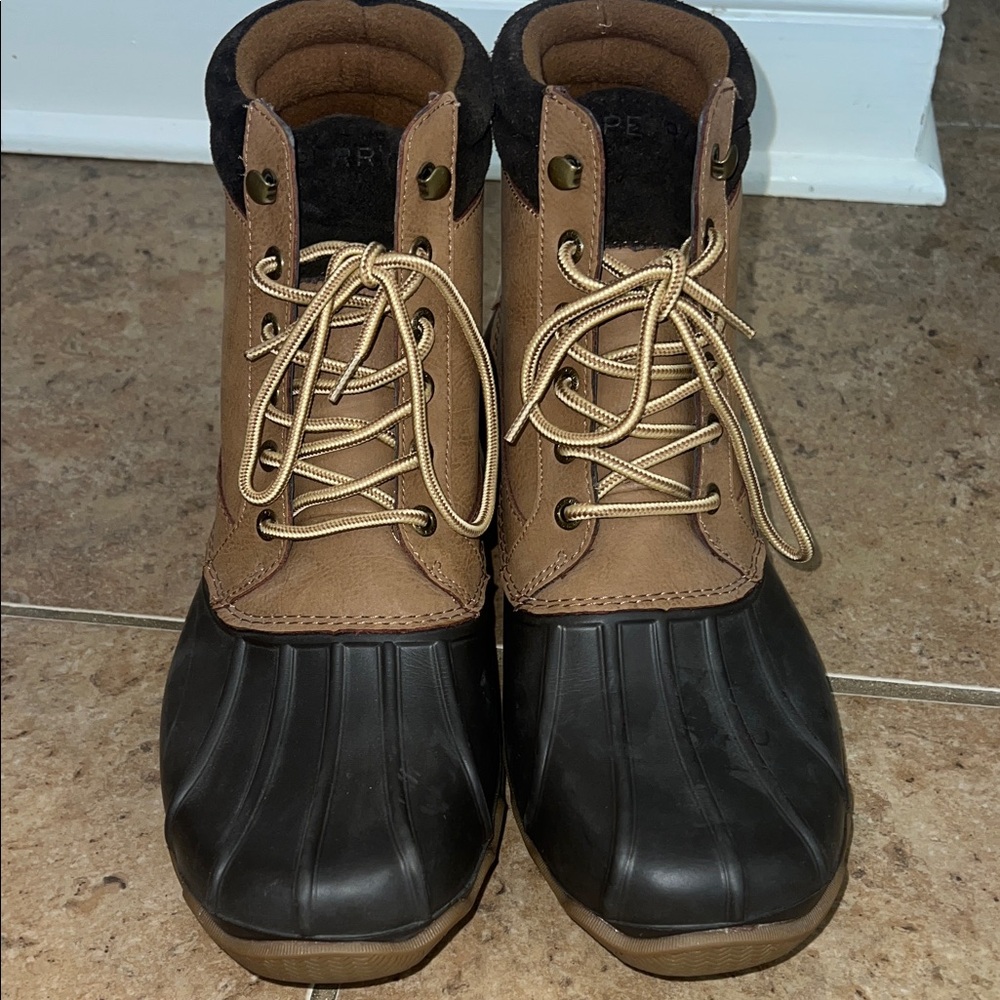 Sperry Brown and Black Boots